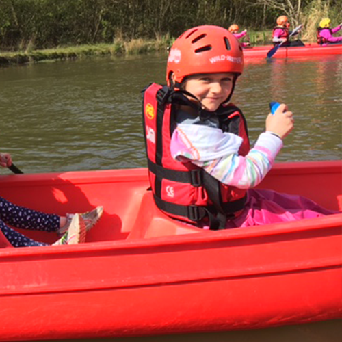 canoeing in the Devon sunshine